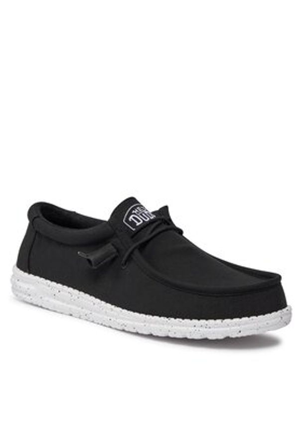 Hey dude - Hey Dude Mokasyny Wally Slub 40009-001 Czarny. Kolor: czarny. Materiał: materiał