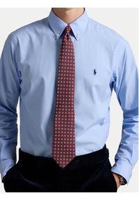 Polo Ralph Lauren Koszula 710929349009 Błękitny Custom Fit. Typ kołnierza: polo. Kolor: niebieski. Materiał: bawełna #4