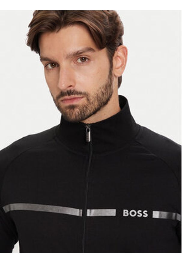 BOSS Bluza Authentic 50550561 Czarny Regular Fit. Kolor: czarny. Materiał: bawełna