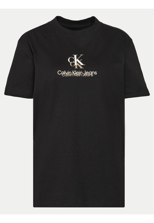 Calvin Klein Jeans T-Shirt Shadow Graphic J20J225545 Czarny Regular Fit. Kolor: czarny. Materiał: bawełna