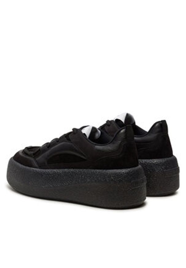 Vic Matié Sneakersy 1F2306D 04BOZT001 Czarny. Kolor: czarny. Materiał: zamsz, skóra
