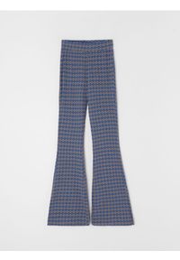 Sinsay - Wzorzyste spodnie flare - niebieski. Kolor: niebieski