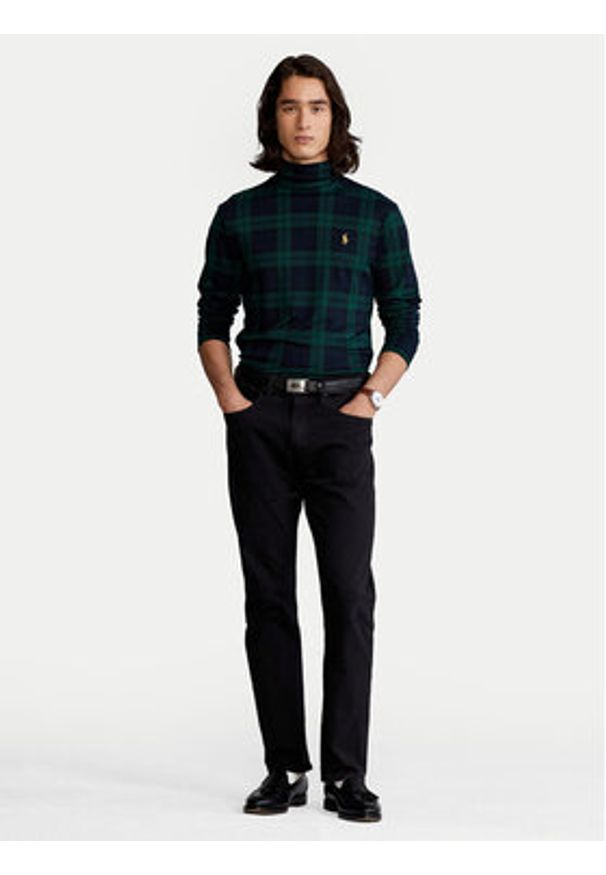 Polo Ralph Lauren Golf 710853204001 Zielony Regular Fit. Typ kołnierza: golf, polo. Kolor: zielony. Materiał: bawełna