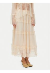 Vero Moda Spódnica midi Kinsley 10346617 Écru Regular Fit. Materiał: syntetyk #1