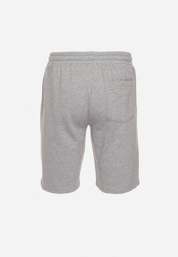 Born2be - Szare Bawełniane Szorty z Gumką w Pasie z Kieszeniami przed Kolano Ilopia. Okazja: na co dzień, do domu, na spacer. Kolekcja: plus size. Kolor: szary. Materiał: bawełna. Sezon: lato. Styl: casual, sportowy