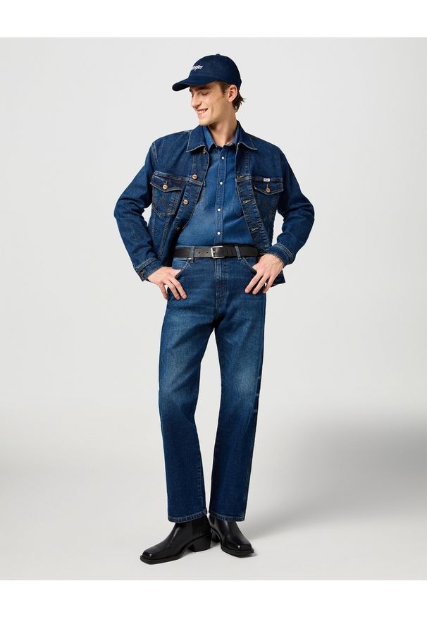 Wrangler - MESKI PASEK WRANGLER ROLLER BUCKLE BELT BLACK 112365297