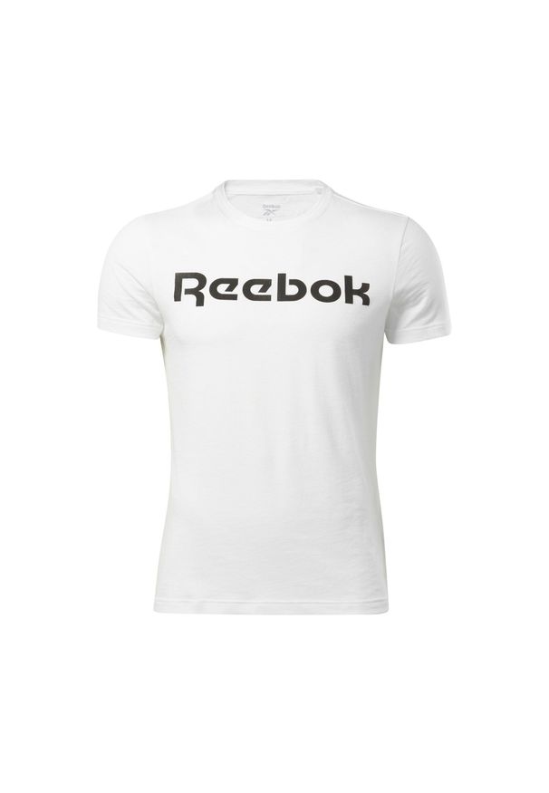 Reebok - KOSZULKA T-shirt męska REEBOK bawełna. Kolor: biały. Materiał: bawełna