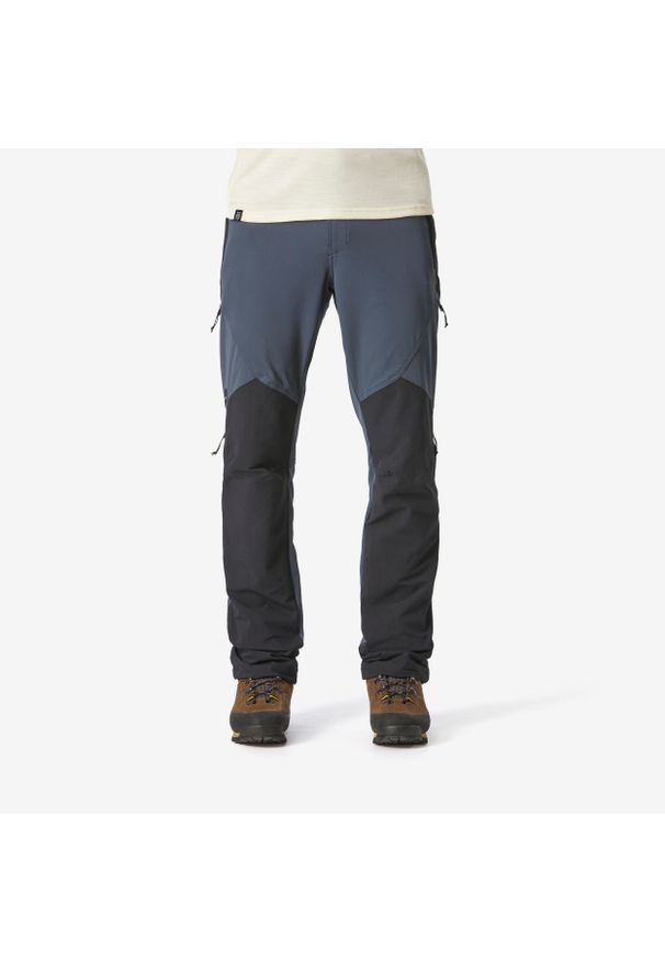 SIMOND - Spodnie trekkingowe męskie Simond MT900 hydrofobowe. Kolor: szary, wielokolorowy, czarny. Materiał: materiał, tkanina. Wzór: ze splotem. Sport: turystyka piesza