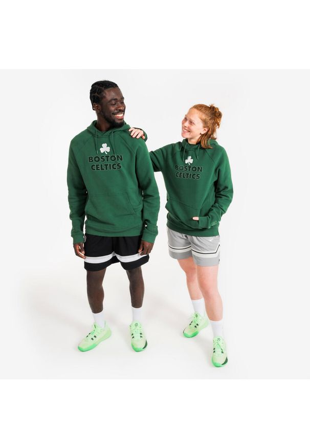 TARMAK - Bluza do koszykówki dla mężczyzn i kobiet Hoodie 900 NBA. Kolor: zielony. Materiał: tkanina, materiał. Sport: koszykówka