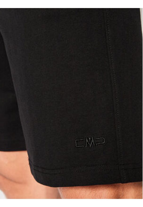 CMP Szorty sportowe 32D8137 Czarny Regular Fit. Kolor: czarny. Materiał: bawełna. Styl: sportowy