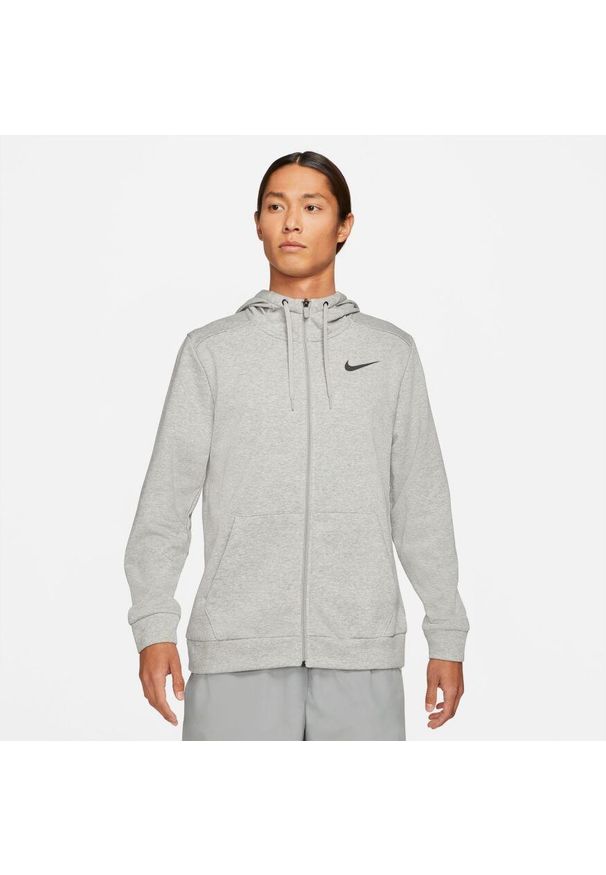 Bluza sportowa męska Nike Drifit. Typ kołnierza: kaptur. Kolor: szary, wielokolorowy, czarny