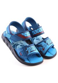 zaxy - Komfortowe sandały chłopięce pachnące niebieskie Superman Zaxy JJ385009. Kolor: niebieski. Materiał: guma. Wzór: motyw z bajki #3