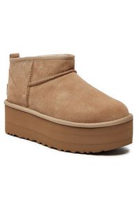 Ugg Śniegowce Classic Ultra Mini Platform 1135092 Beżowy. Kolor: beżowy. Materiał: skóra. Obcas: na platformie #5
