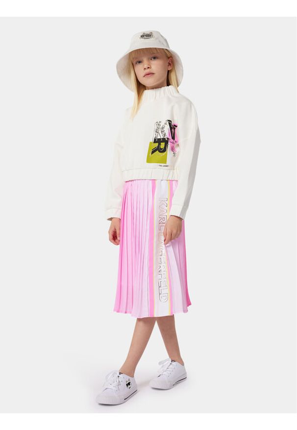 Karl Lagerfeld Kids Spódnica Z30094 S Różowy Regular Fit. Kolor: różowy. Materiał: syntetyk