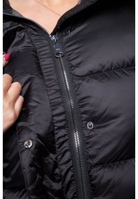 Hetrego - HETREGO Czarny płaszcz puchowy Karen z kapturem. Typ kołnierza: kaptur. Kolor: czarny. Materiał: puch #5