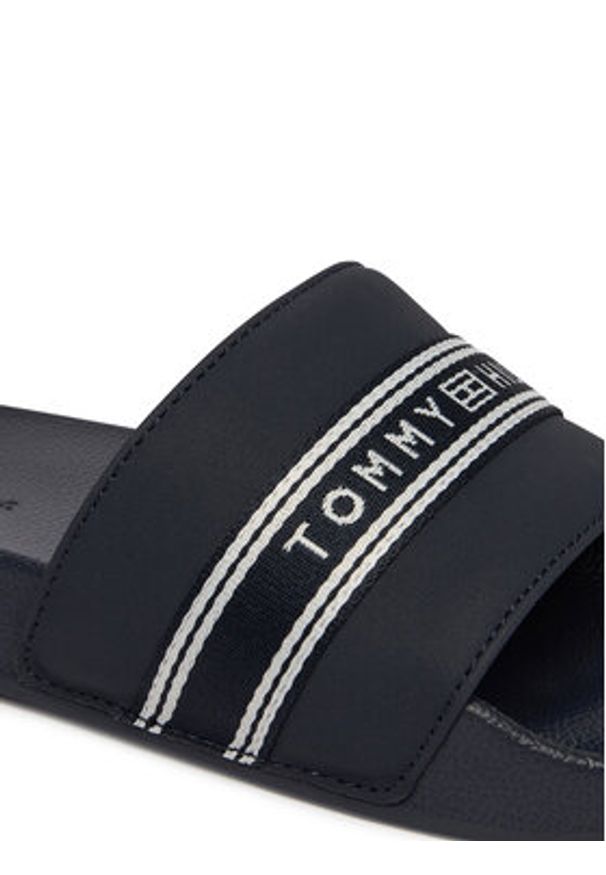TOMMY HILFIGER - Tommy Hilfiger Klapki Logo Tape Webbing FW0FW09359 Granatowy. Kolor: niebieski. Materiał: syntetyk