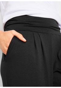bonprix - Spodnie haremki z wiskozy. Kolor: czarny. Materiał: wiskoza. Długość: długie. Styl: sportowy #3