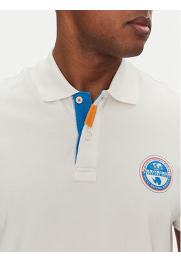 Napapijri Polo E-Clanis NP0A4ID3N1A1 Biały Regular Fit. Typ kołnierza: polo. Kolor: biały. Materiał: bawełna