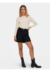 only - ONLY Bluzka Leslie 15277888 Beżowy Regular Fit. Kolor: beżowy. Materiał: bawełna #4