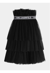 Karl Lagerfeld Kids Spódnica Z30093 S Czarny Regular Fit. Kolor: czarny. Materiał: syntetyk