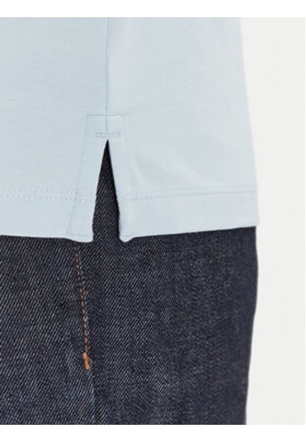 Jack & Jones - Jack&Jones Polo Jaxon 12268227 Błękitny Regular Fit. Typ kołnierza: polo. Kolor: niebieski. Materiał: bawełna