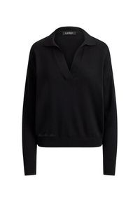 Lauren Ralph Lauren - LAUREN RALPH LAUREN Sweter 200P14056002 Czarny Regular Fit. Kolor: czarny. Materiał: syntetyk #5