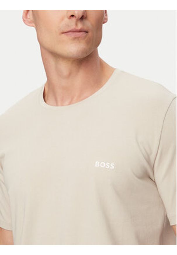 BOSS T-Shirt Mix&Match 50515312 Beżowy jasny Regular Fit. Kolor: beżowy. Materiał: bawełna
