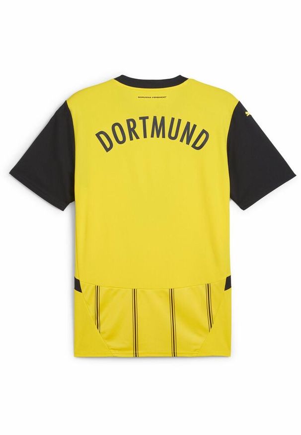 Puma - Męska koszulka domowa Borussia Dortmund 24/25 PUMA Faster Yellow Black. Kolor: żółty, wielokolorowy, czarny. Materiał: jersey