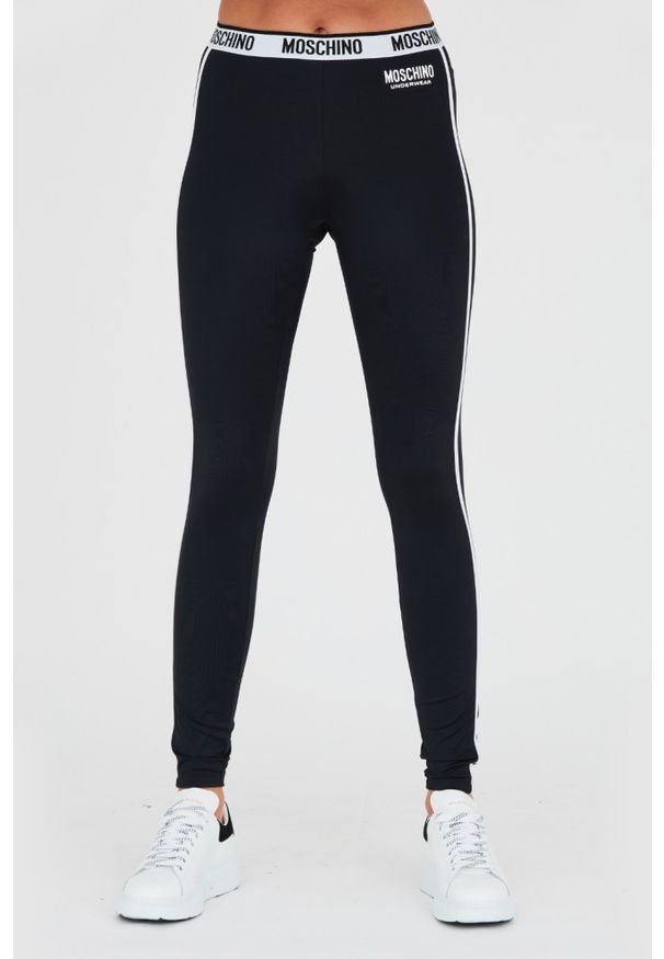 MOSCHINO Czarne damskie legginsy, Rozmiar S. Kolor: czarny