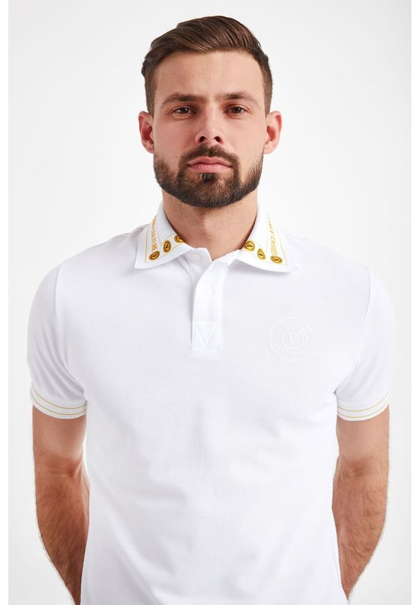 Versace Jeans Couture - POLO VERSACE JEANS COUTURE. Typ kołnierza: polo. Wzór: jednolity, nadruk. Styl: sportowy