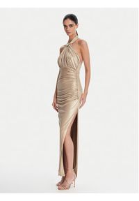 Fracomina Sukienka wieczorowa FQ25SD3002W798T4 Złoty Slim Fit. Kolor: złoty. Materiał: syntetyk. Styl: wizytowy #4