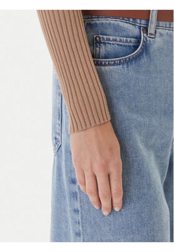 Kontatto Sweter 3M0814C Beżowy Regular Fit. Kolor: beżowy. Materiał: syntetyk