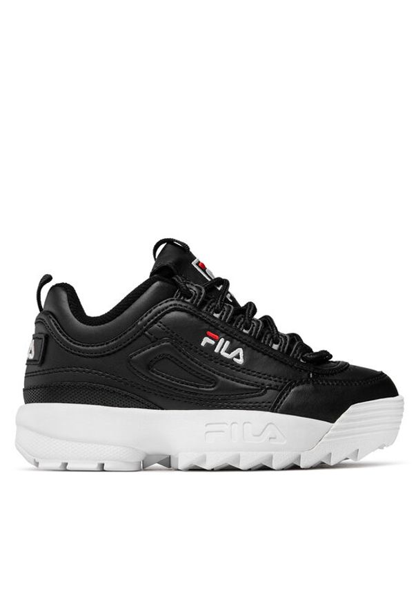 Fila Sneakersy Disruptor Kids 1010567.25Y Czarny. Kolor: czarny. Materiał: skóra