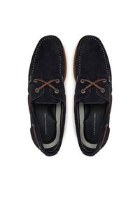 TOMMY HILFIGER - Tommy Hilfiger Półbuty Th Boat Shoe Core Suede FM0FM05387 Granatowy. Kolor: niebieski. Materiał: skóra, zamsz #4