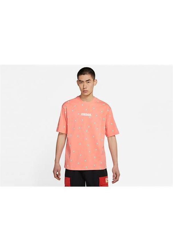 Koszulka sportowa męska Nike Air Jordan Jumpman Classics. Kolor: różowy. Długość rękawa: krótki rękaw. Długość: krótkie. Sport: fitness