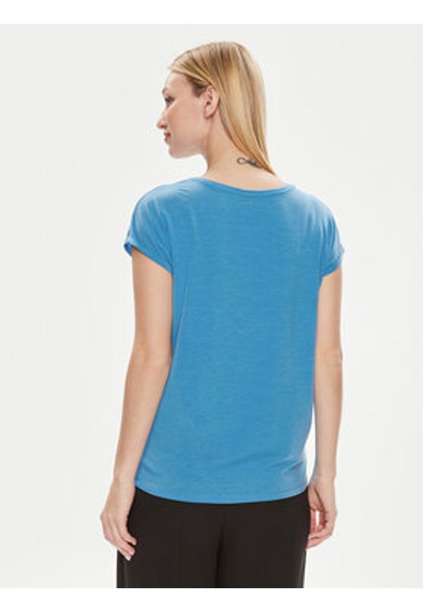 Vero Moda T-Shirt Ava 10284468 Niebieski Regular Fit. Kolor: niebieski. Materiał: lyocell