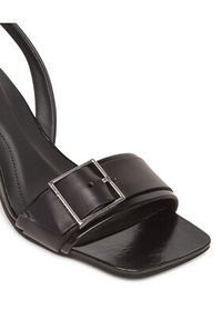 Calvin Klein Sandały Heel Sandal 70 W/Buckle - Lth HW0HW02456 Czarny. Kolor: czarny. Materiał: skóra