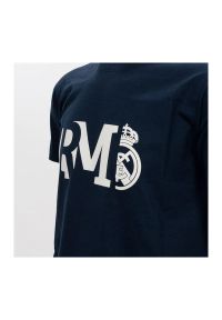 Real Madrid - Koszulka Real Madryt dla dzieci z okrągłym dekoltem i dużymi literami. Kolor: niebieski