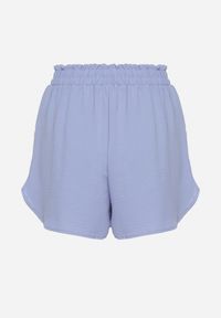 Born2be - Niebieskie Luźne Szorty z Wysokim Stanem Mevindrae. Okazja: na co dzień. Stan: podwyższony. Kolor: niebieski. Styl: klasyczny, casual, elegancki #3
