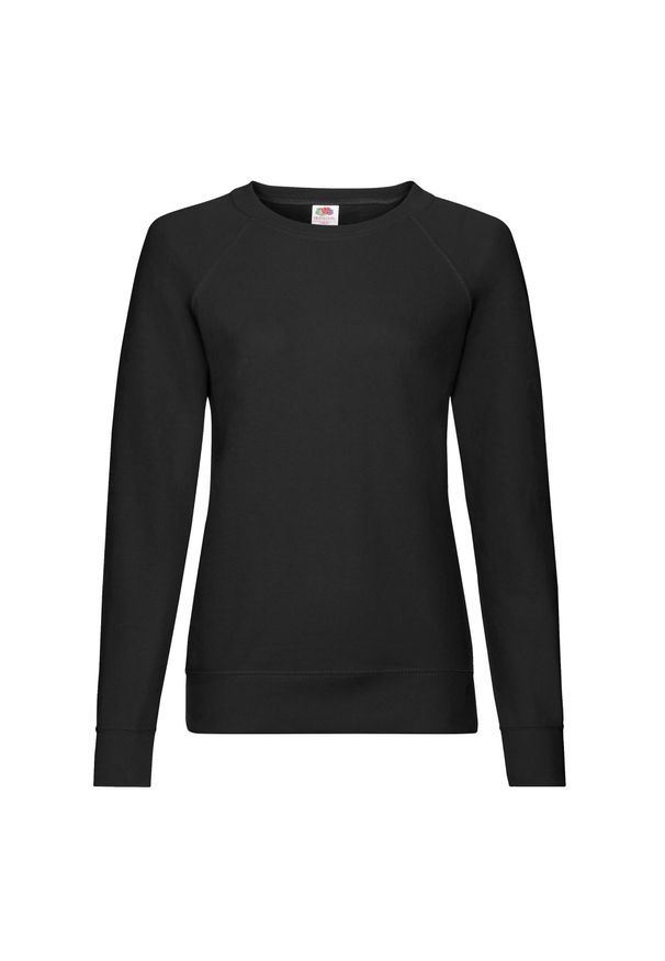 FRUIT OF THE LOOM - Lekki Sweter Raglanowy Dla Kobiet. Kolor: czarny. Długość rękawa: raglanowy rękaw