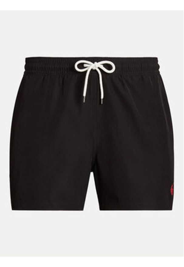 Polo Ralph Lauren Szorty kąpielowe 710907255002 Czarny Regular Fit. Kolor: czarny. Materiał: syntetyk