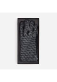 Reserved - Skórzane rękawiczki - Czarny. Kolor: czarny. Materiał: skóra #1