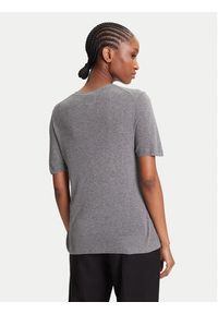 Calvin Klein Sweter LV044A307G Szary Regular Fit. Kolor: szary. Materiał: wiskoza