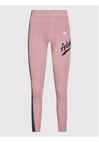 Adidas - adidas Legginsy Moder B-Ball HD9775 Różowy Tight Fit. Kolor: różowy. Materiał: bawełna