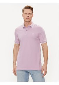 BOSS - Boss Polo Passertip 50507699 Różowy Slim Fit. Typ kołnierza: polo. Kolor: różowy. Materiał: bawełna