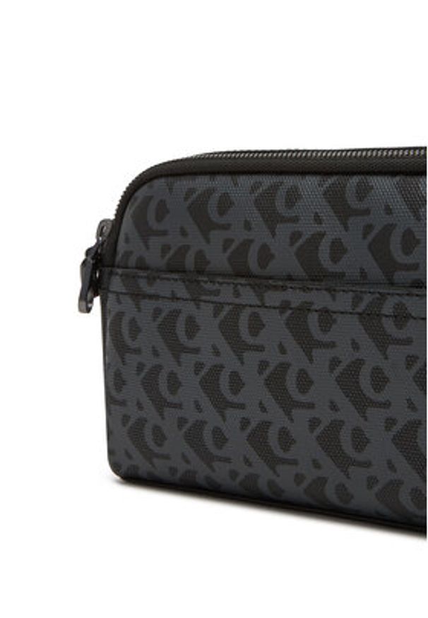 Calvin Klein Jeans Saszetka Matte Aop Camera Bag 22 LV04G3114G Czarny. Kolor: czarny. Materiał: skóra