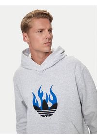 Adidas - adidas Bluza Flames Logo IS2947 Szary Regular Fit. Kolor: szary. Materiał: bawełna #6