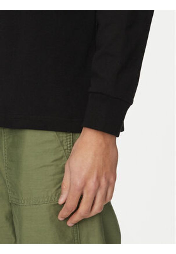 Vans Longsleeve Left Chest II VN000P1S Czarny Loose Fit. Kolor: czarny. Materiał: bawełna, syntetyk. Długość rękawa: długi rękaw