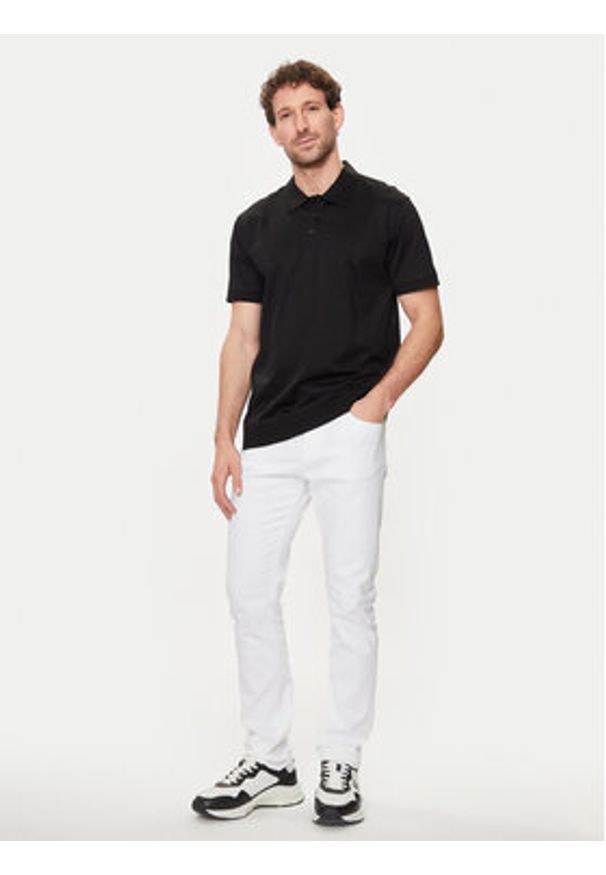 Karl Lagerfeld - KARL LAGERFELD Polo 745007 542201 Czarny Regular Fit. Typ kołnierza: polo. Kolor: czarny. Materiał: bawełna