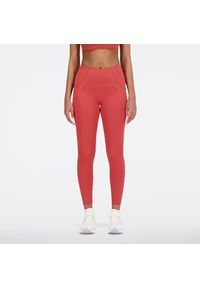 Legginsy damskie New Balance WP21112ASU – czerwone. Stan: podwyższony. Kolor: czerwony. Materiał: materiał, poliester. Sport: fitness #1